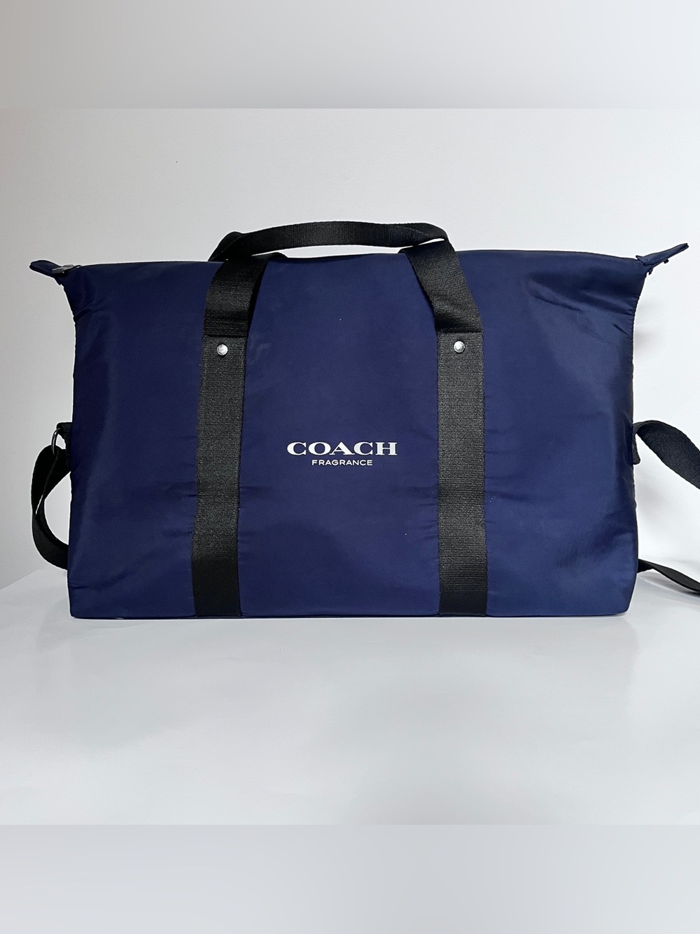 Coach Fragrance Navy Blue Travel Weekender Gym Duffel Bag